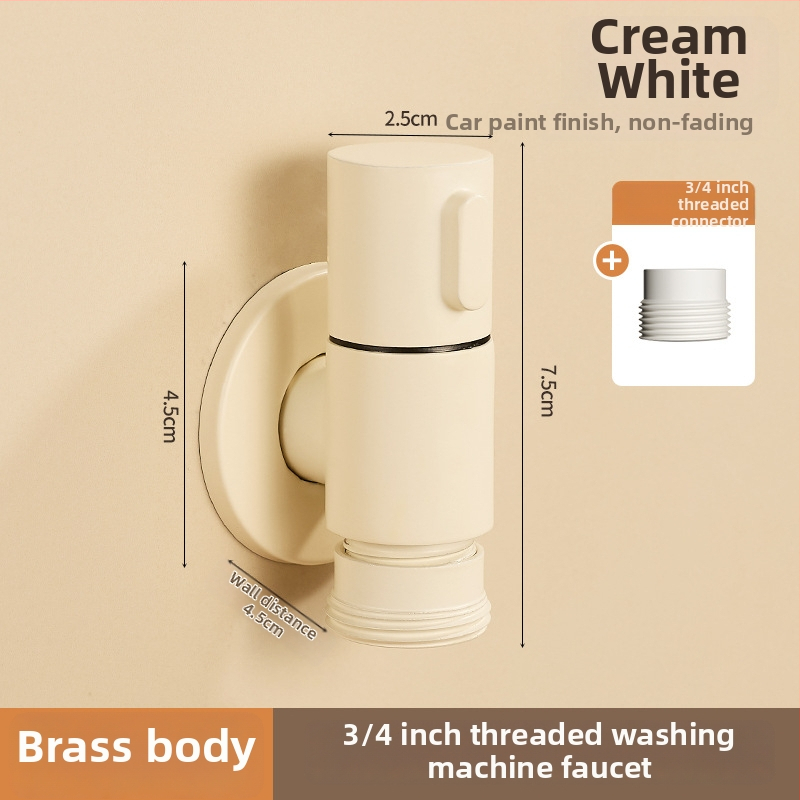 Mesingani kutni ventil za perilicu rublja, keramički disk ventila, 2 cm ulaz/izlaz, jedini hladni vodovod