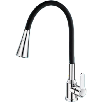 Robinet de bucătărie cu cap rotativ, moduri multiple de curgere a apei și anti-stropire; disc ceramic al valvei, corp din cupru cromat