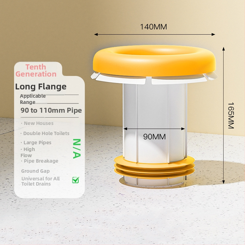 Egyrészes WC-flan tömítőgyűrű, szilikonból, hosszított és vastagodott, univerzális, szagellenálló és szivárgásmentes
