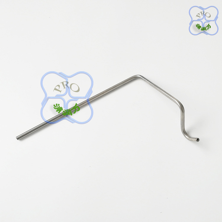 Rozsdamentes acél orvosi cső könyökidom, modell PRO-P-03, átmérő 0,6, falvastagság 0,2 mm