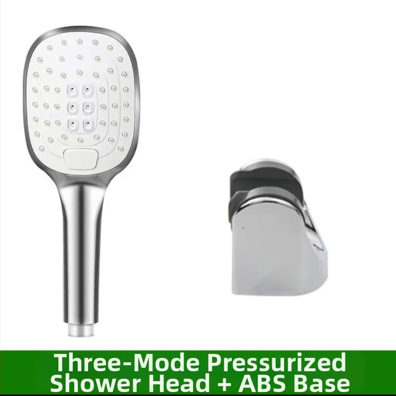 Σετ ντους – χειρολαβή με μεγάλο πάνελ, τρεις ταχύτητες, ABS, τετράγωνη κεφαλή (0–90°C, 0,8 MPa)