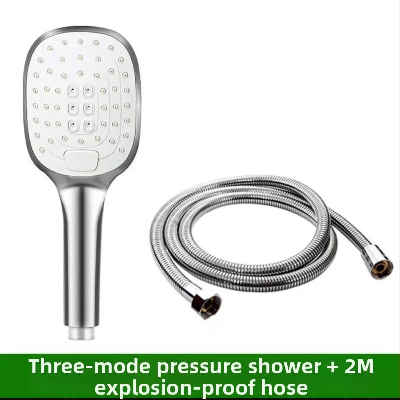 Σετ ντους – χειρολαβή με μεγάλο πάνελ, τρεις ταχύτητες, ABS, τετράγωνη κεφαλή (0–90°C, 0,8 MPa)