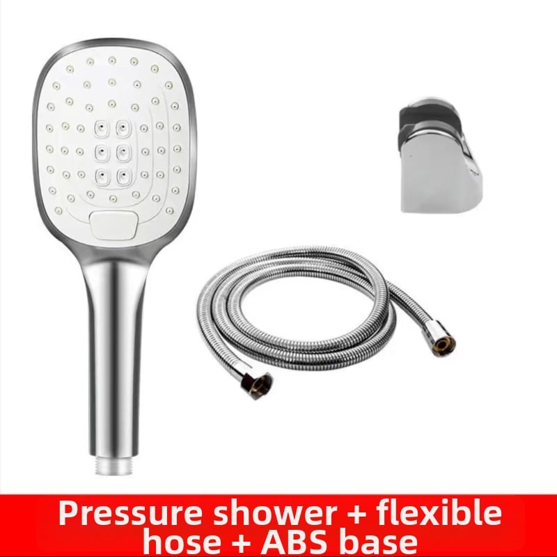 Σετ ντους – χειρολαβή με μεγάλο πάνελ, τρεις ταχύτητες, ABS, τετράγωνη κεφαλή (0–90°C, 0,8 MPa)