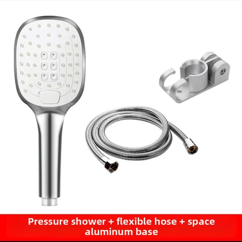 Σετ ντους – χειρολαβή με μεγάλο πάνελ, τρεις ταχύτητες, ABS, τετράγωνη κεφαλή (0–90°C, 0,8 MPa)