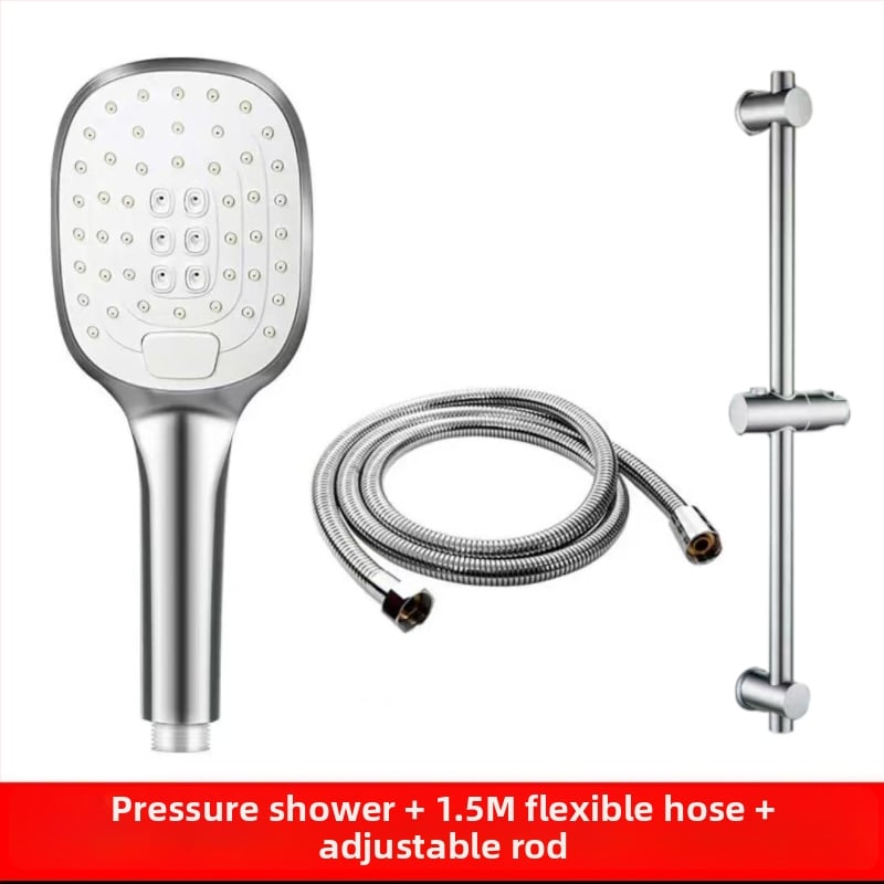 Σετ ντους – χειρολαβή με μεγάλο πάνελ, τρεις ταχύτητες, ABS, τετράγωνη κεφαλή (0–90°C, 0,8 MPa)