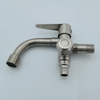 Vanjska bakrena slavina s 1 ulazom i 2 izlaza, dvostruki upravljački sustav, jednoblok dizajn, prilagodljiv