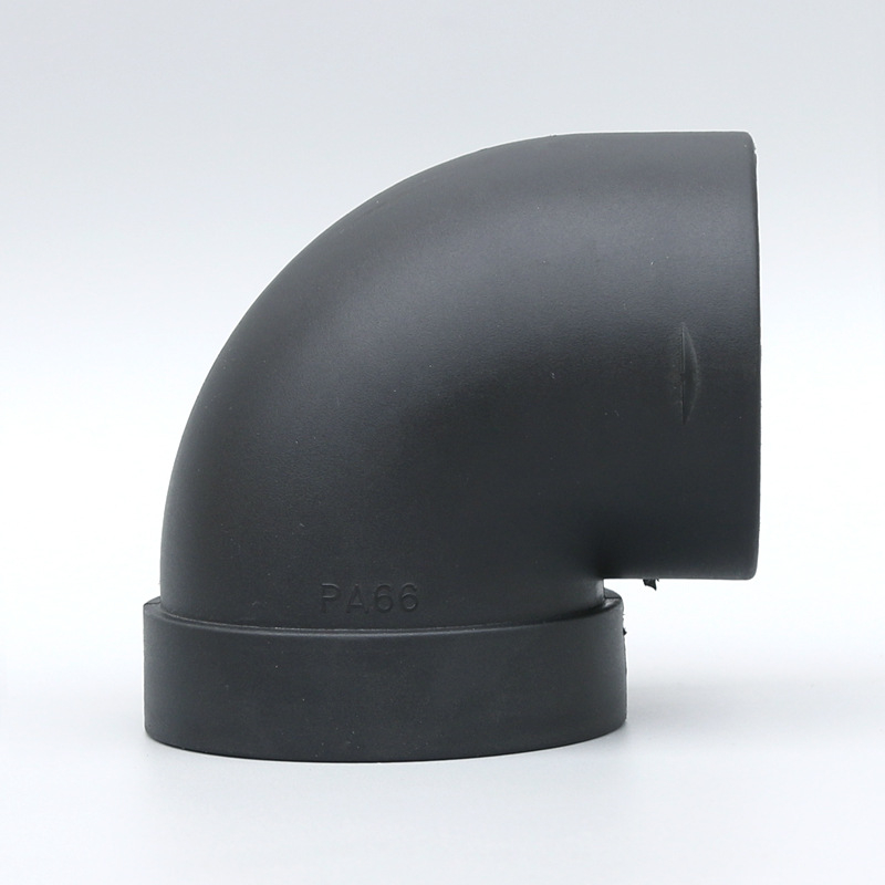 Parkolófűtő levegőcső hajlított idom, műanyag, korrózióálló, modell WT-75mm, 150°C-ig hőálló, meleg levegő áramlását irányítja