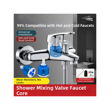 Univerzális keverőmag meleg és hideg vízhez, zuhany- és fürdőcsaphoz, rozsdamentes acél, típus 1, egyszerű szerkezet