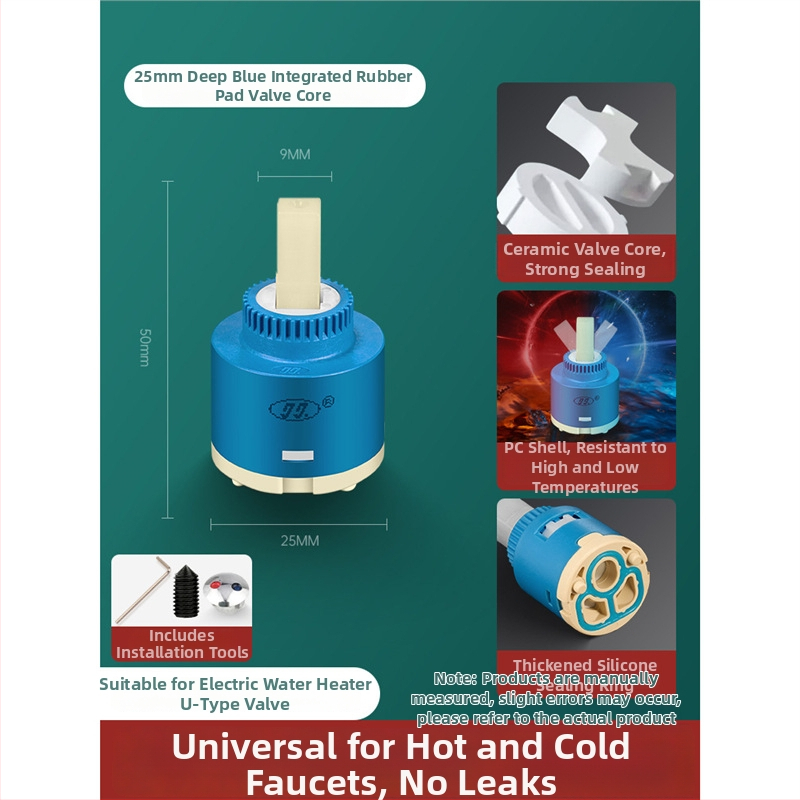 Univerzális keverőmag meleg és hideg vízhez, zuhany- és fürdőcsaphoz, rozsdamentes acél, típus 1, egyszerű szerkezet