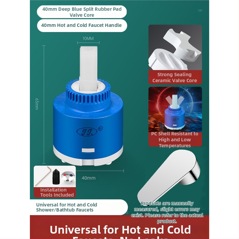 Univerzális keverőmag meleg és hideg vízhez, zuhany- és fürdőcsaphoz, rozsdamentes acél, típus 1, egyszerű szerkezet