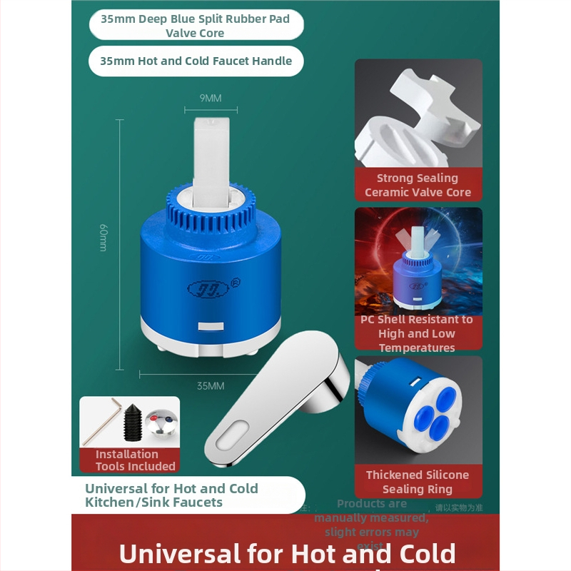 Univerzális keverőmag meleg és hideg vízhez, zuhany- és fürdőcsaphoz, rozsdamentes acél, típus 1, egyszerű szerkezet