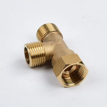 Bakreni T-spoj s kutom, debljina zida 3,5 mm, marka SJ, model 15