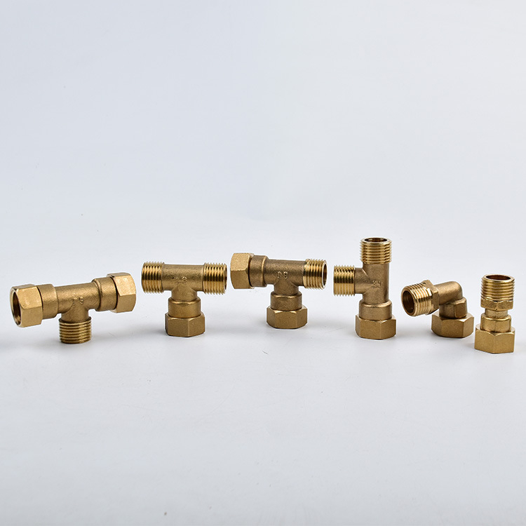 Bakreni T-spoj s kutom, debljina zida 3,5 mm, marka SJ, model 15