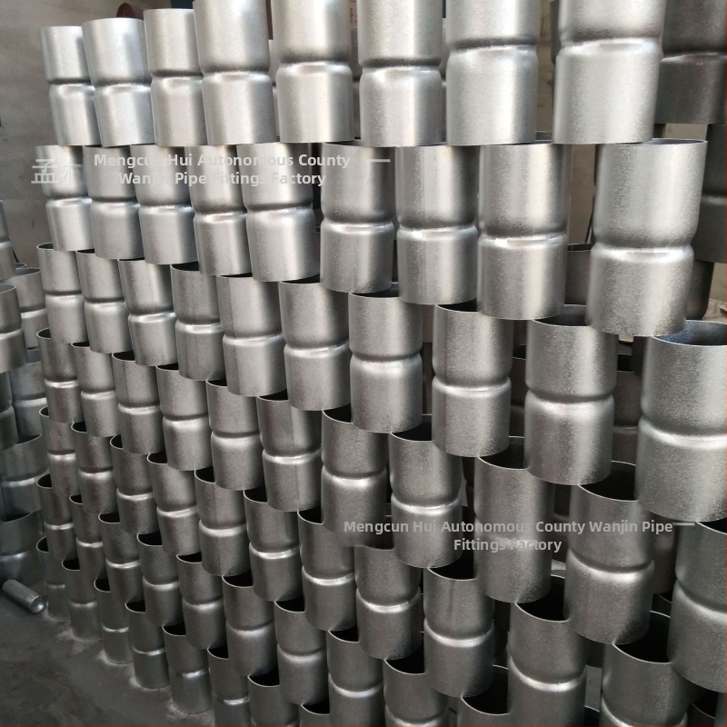 Pozinkovaný uhlový spoj pre potrubie z uhlíkovej ocele, DN80, hrúbka steny 4 mm, hrúbka potrubia 2,5 mm