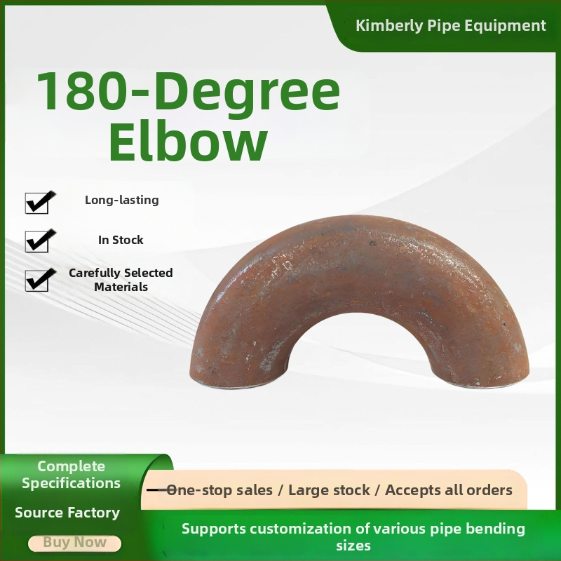 Ohyb potrubia z uhlíkovej ocele, 180°, dlhý polomer, pre zváranie butt
