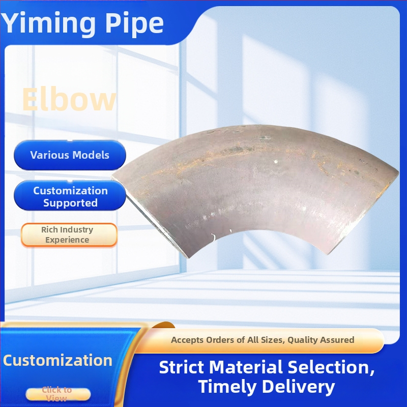 Kut cijevi od ugljičnog čelika, štancani, 45°/90°, veliki promjer, debeli zid