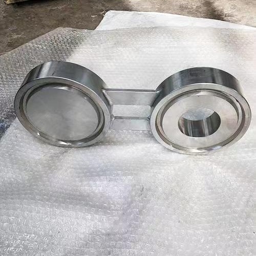 Nyolcas alakú tömítőlemez rozsdamentes acélból, 304, axiális típus, csatlakozás hegesztéssel, PTFE bevonatú tömítőgyűrű