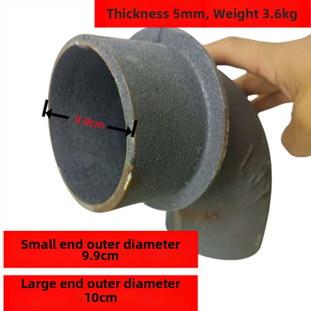 Zváraný uhlový koleno z uhlíkovej ocele, 90°, priemer 133 mm, hrúbka steny 5 mm