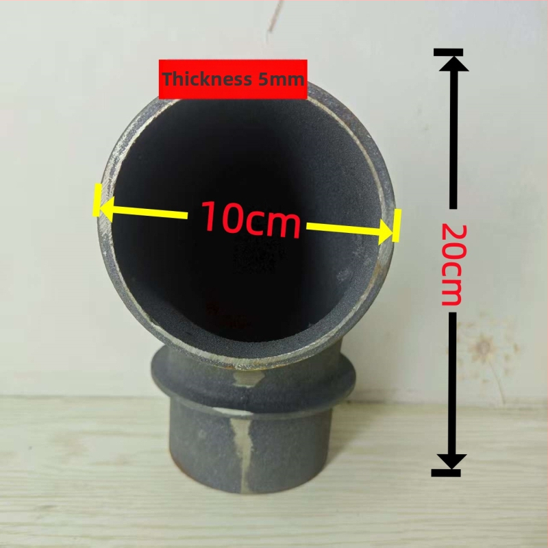 Zváraný uhlový koleno z uhlíkovej ocele, 90°, priemer 133 mm, hrúbka steny 5 mm