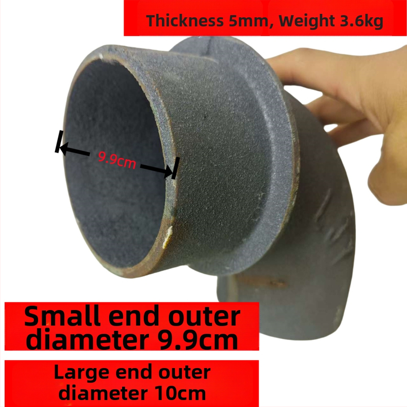 Zváraný uhlový koleno z uhlíkovej ocele, 90°, priemer 133 mm, hrúbka steny 5 mm