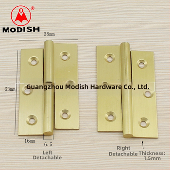 Otpornu mesinganu šarku za vrata ormarića s završnim zlatnim premazom