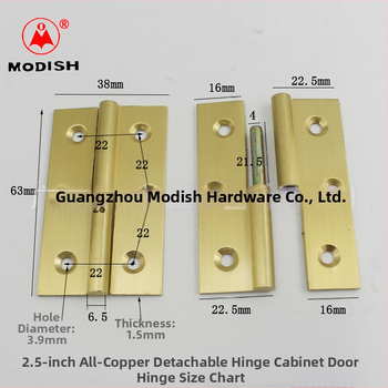 Otpornu mesinganu šarku za vrata ormarića s završnim zlatnim premazom