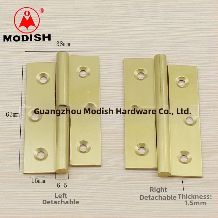 Otpornu mesinganu šarku za vrata ormarića s završnim zlatnim premazom