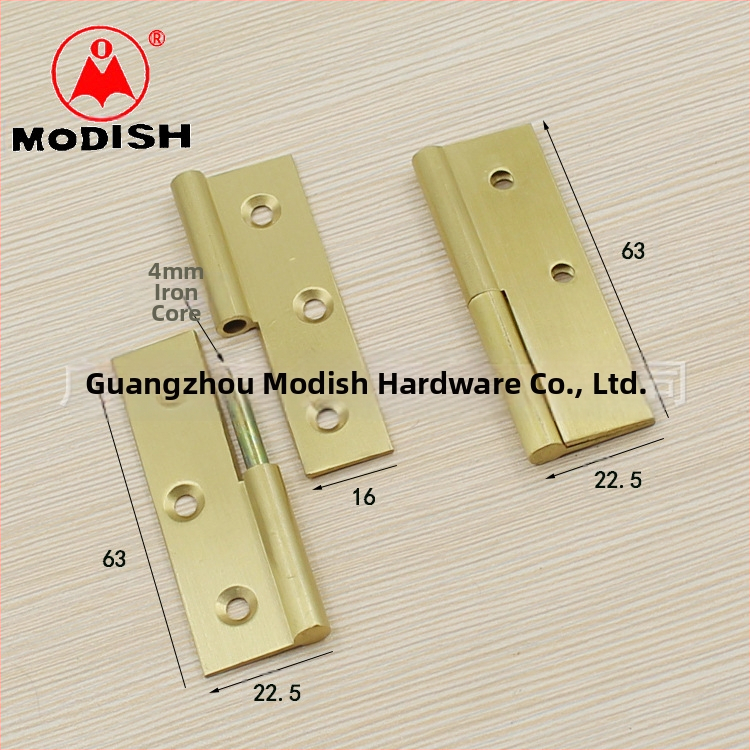 Otpornu mesinganu šarku za vrata ormarića s završnim zlatnim premazom