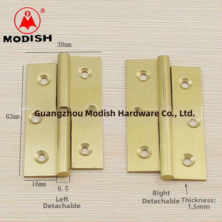 Otpornu mesinganu šarku za vrata ormarića s završnim zlatnim premazom