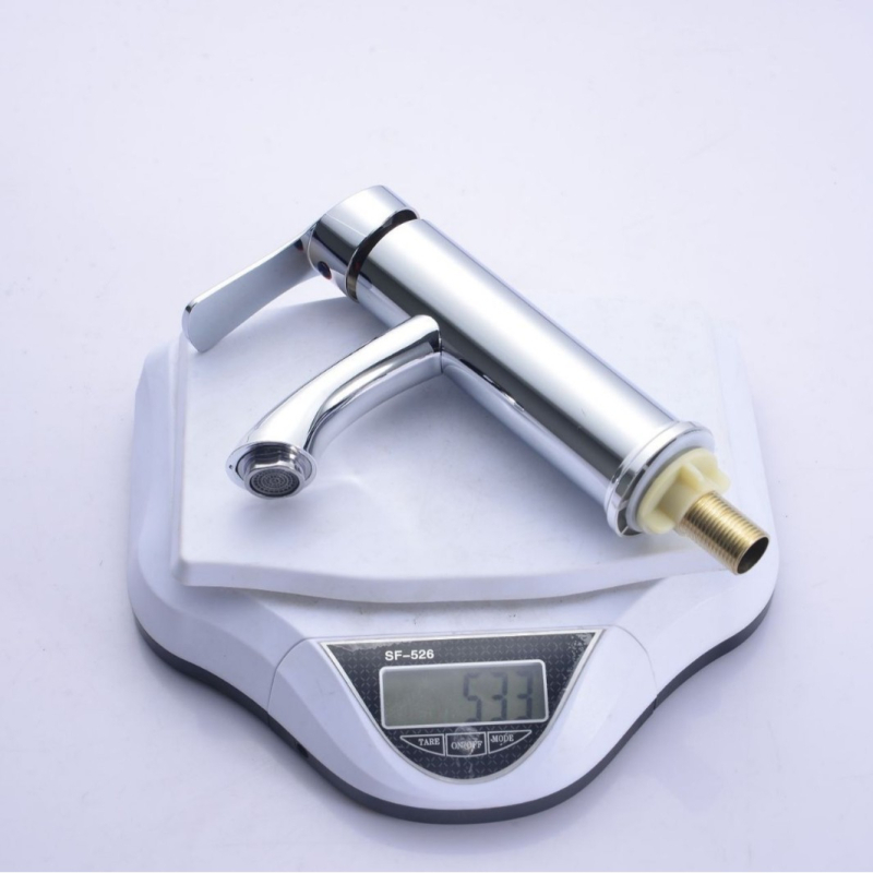 Nehrđajući čelični miješalac za umivaonik, model 24003, keramički kartridž, 0–80°C, 1.5 MPa