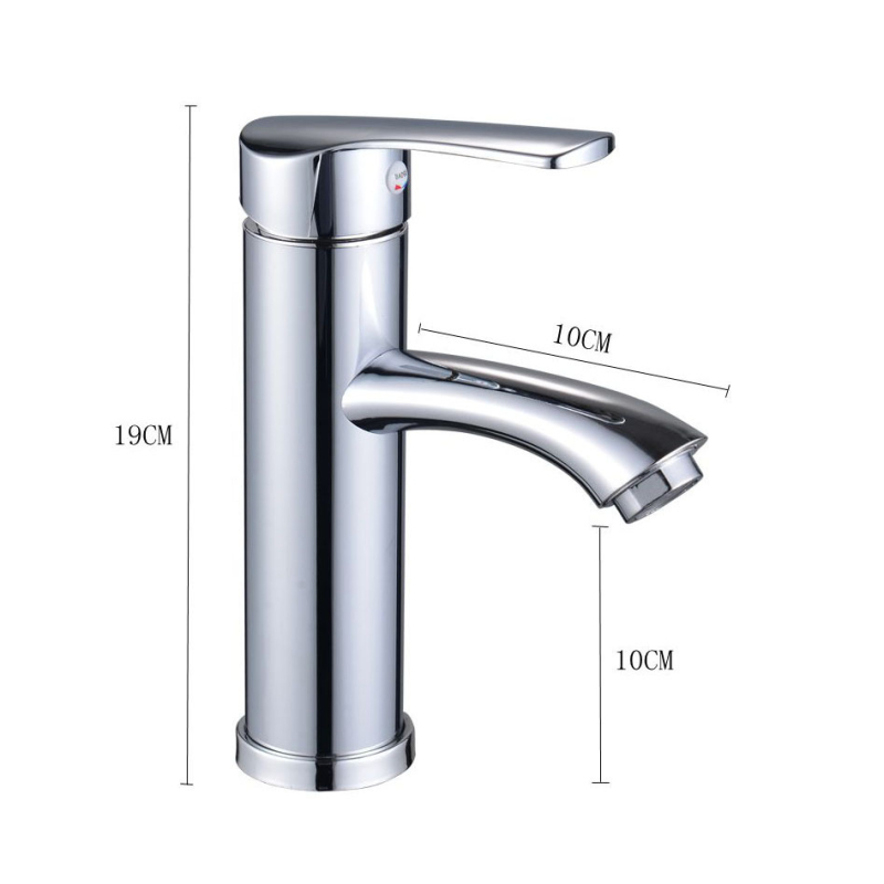 Nehrđajući čelični miješalac za umivaonik, model 24003, keramički kartridž, 0–80°C, 1.5 MPa
