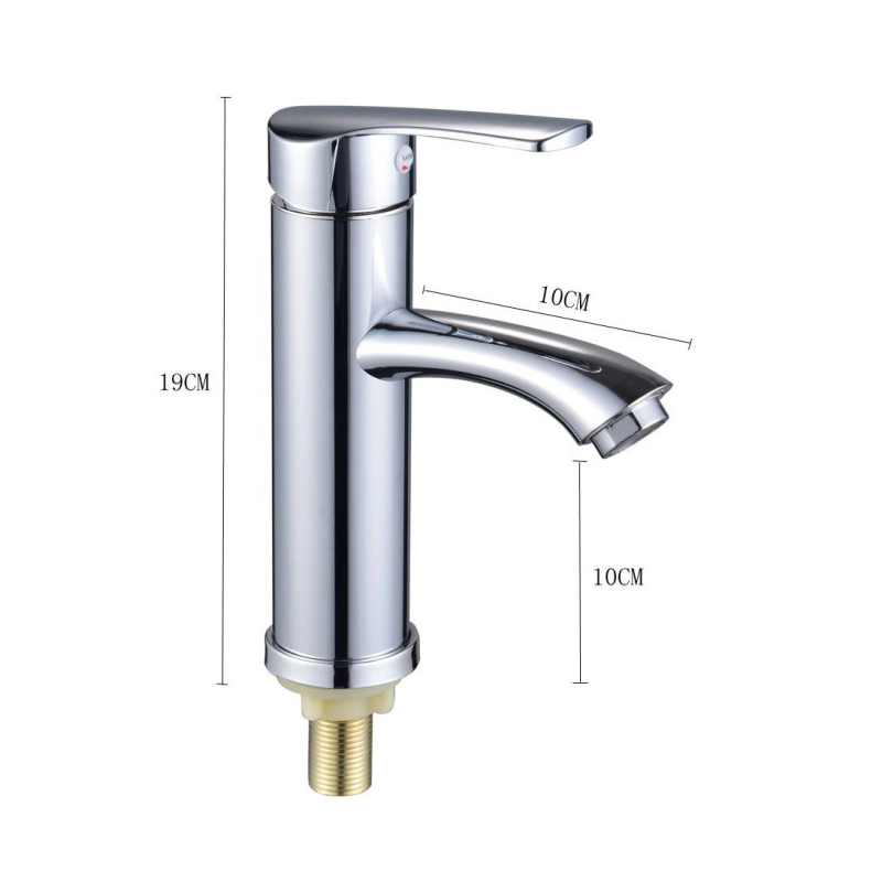 Nehrđajući čelični miješalac za umivaonik, model 24003, keramički kartridž, 0–80°C, 1.5 MPa