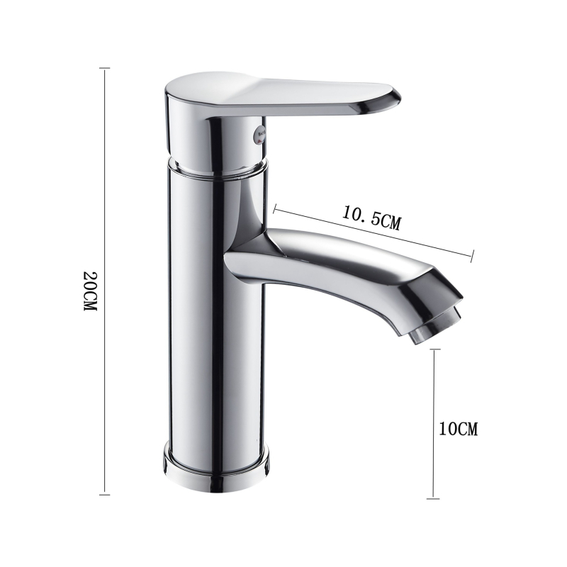 Nehrđajući čelični miješalac za umivaonik, model 24003, keramički kartridž, 0–80°C, 1.5 MPa