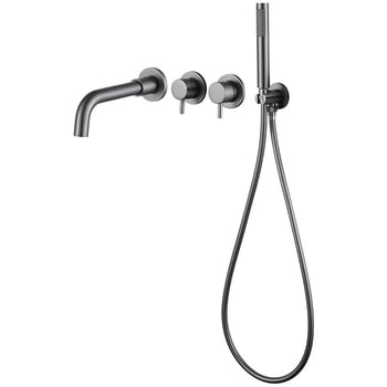 Душ комплект, скрит монтаж, квадратна душ глава, 304 неръждаема стомана, модерен минималистичен стил