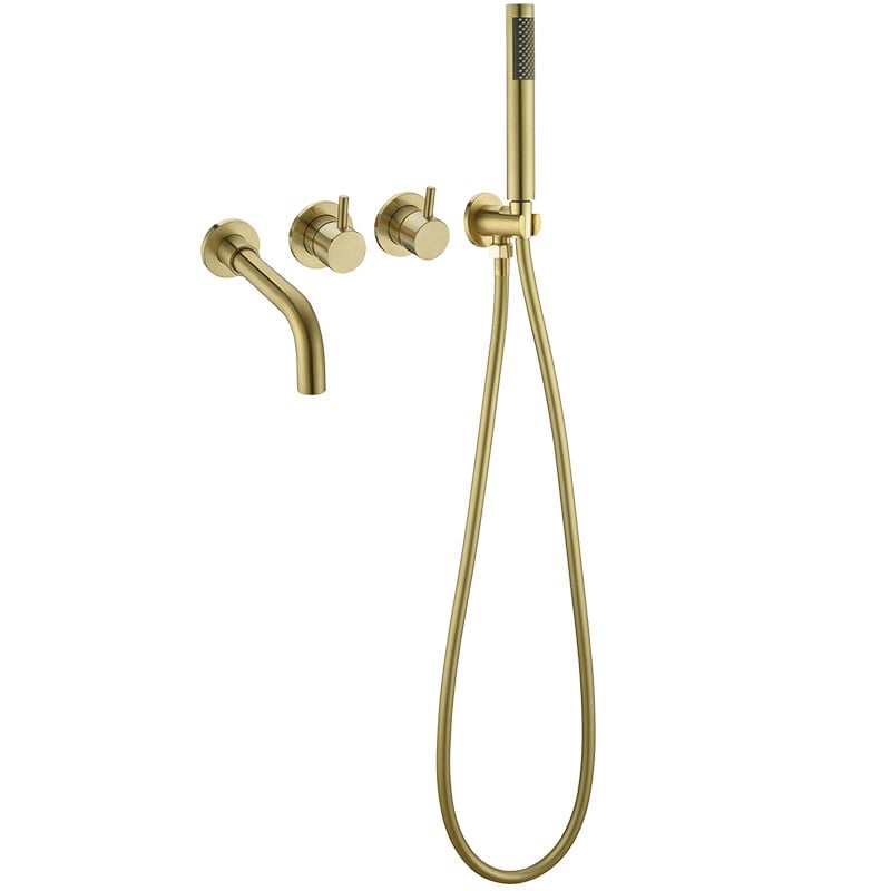 Душ комплект, скрит монтаж, квадратна душ глава, 304 неръждаема стомана, модерен минималистичен стил