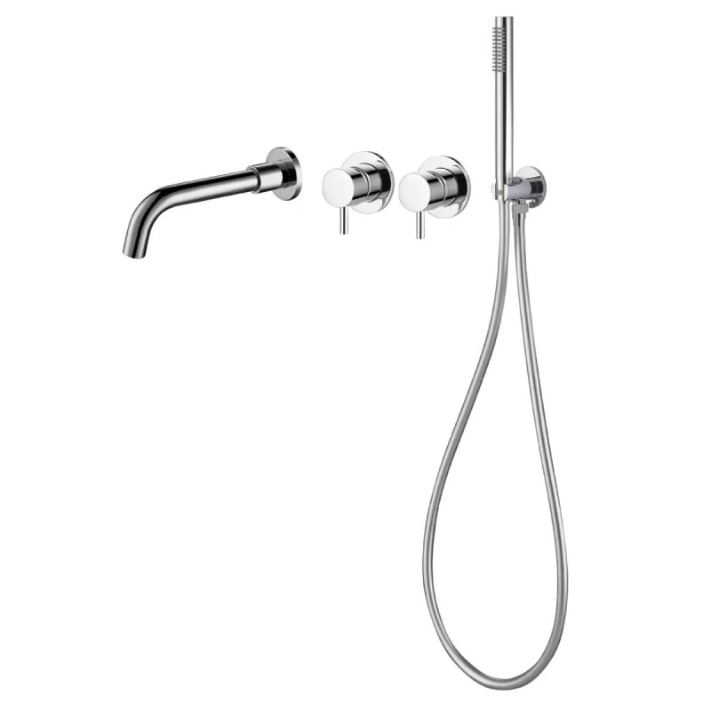 Душ комплект, скрит монтаж, квадратна душ глава, 304 неръждаема стомана, модерен минималистичен стил