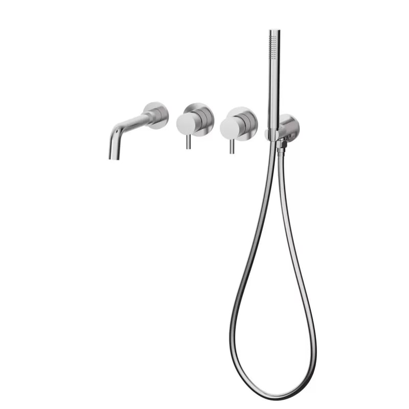 Душ комплект, скрит монтаж, квадратна душ глава, 304 неръждаема стомана, модерен минималистичен стил