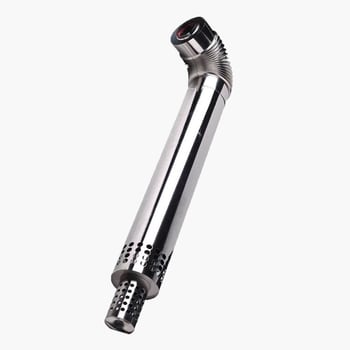 Țeavă de evacuare din oțel inoxidabil pentru boilerul montat pe perete, cu două pereți, conectori unghiulari, modelul 01, grosimea pereților 0,003