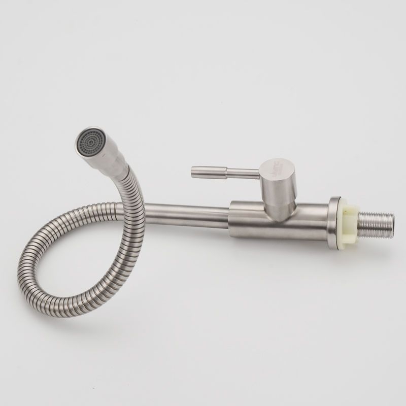 Robinet de bucătărie din oțel inoxidabil 304, apă rece, rotație universală, robinet cu disc ceramic, finisaj periat