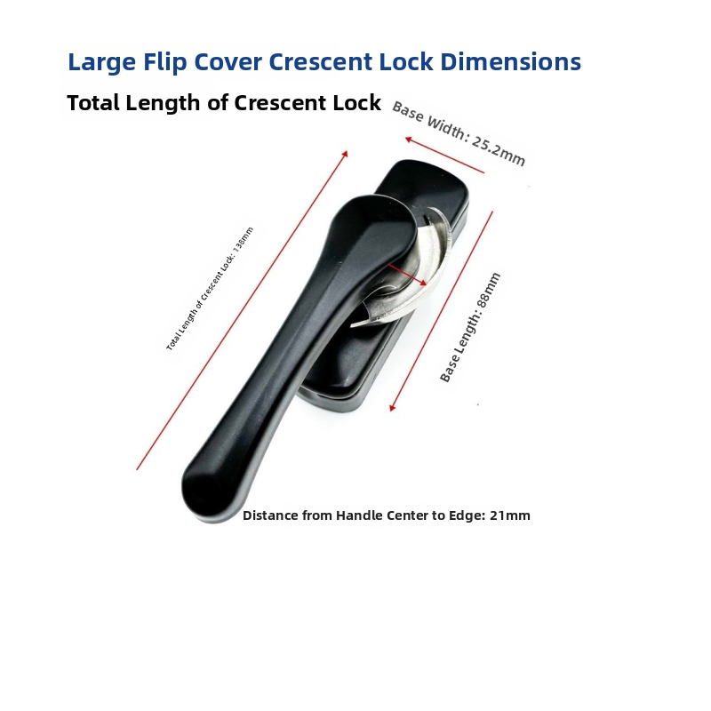 Polmesiacová zámka LG-2004 | zinková zliatina | pre dvere a okná | moderný a jednoduchý štýl
