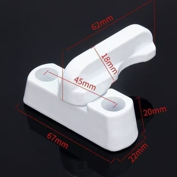 T-oblika brava za prozore, plastiko-metalna konstrukcija, zaštita od krađe, moderni minimalistički dizajn