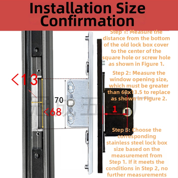 Crescent zámok LHD-88, nerezová oceľ, pre termálne oddelené hliníkové okná, Moderný minimalistický štýl