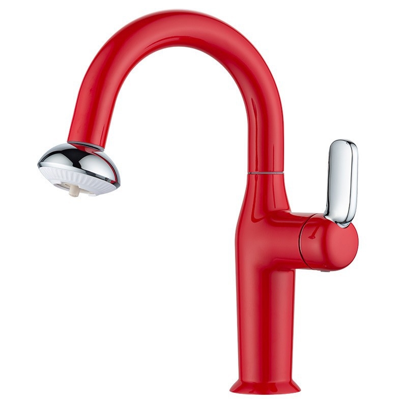 Robinet pentru chiuvetă pentru proiecte hoteliere și pensiune, stil retro, corp din aliaj de zinc, flux mixt, deschidere în spirală, finisaj electrogalvanic, miez de cupru