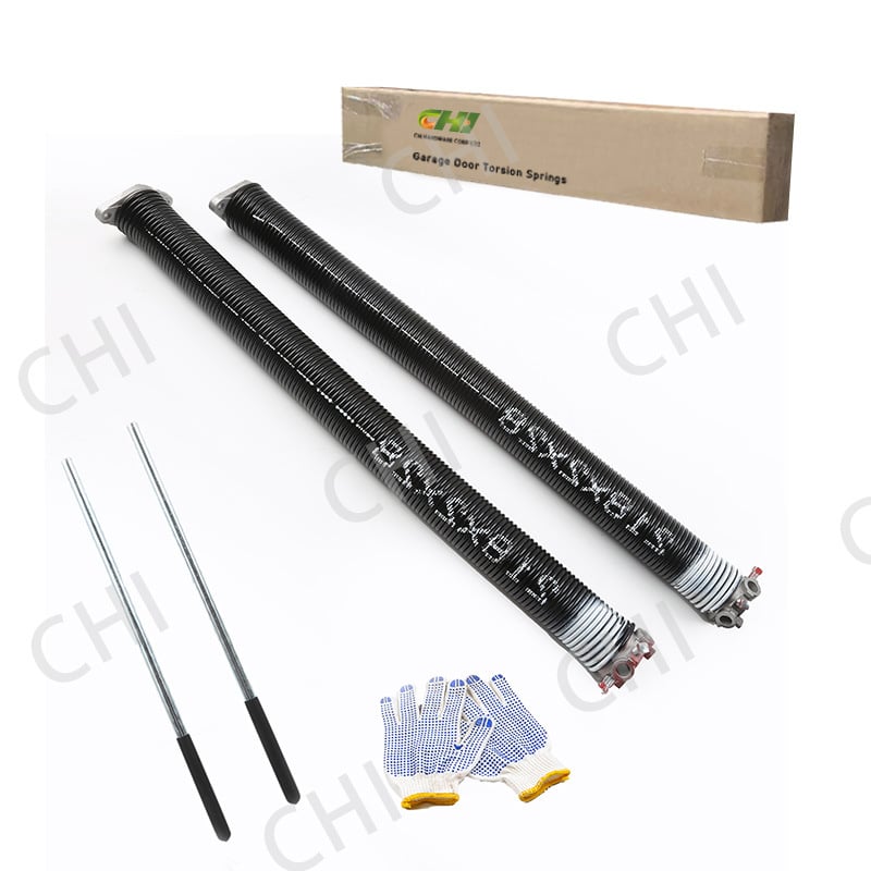 Shunchi garázsajtó torziós rugó készlet csúszásmentes tekerőrúddal és kesztyűvel, olajmentes bevonat, 82B anyag