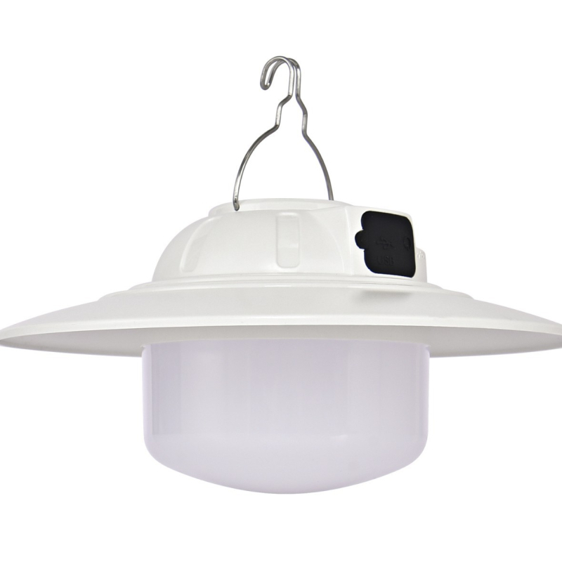 Lampa LED UFO pentru camping, reîncărcabilă, iluminare ambientală pentru cort, 3.7V, 5–25W, întrerupător tactil