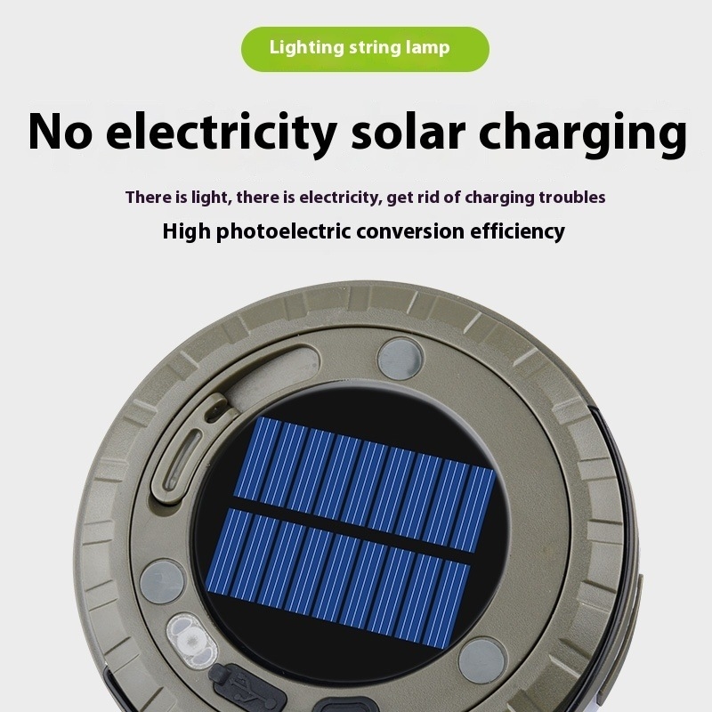 Lampă de camping - LED exterior multifuncțional, alimentare reîncărcabilă, 5V, 5W, întrerupător cu buton