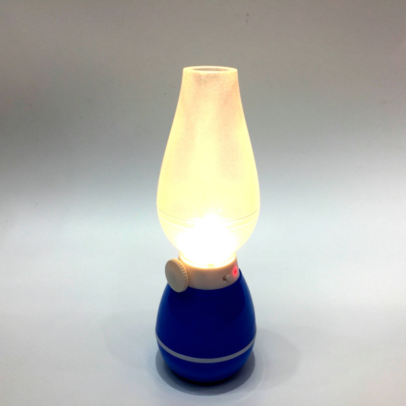 Blowing Lamp – Lampă de camping controlată vocal, LED, încărcare USB, 5W, 3.7V, întrerupător cu buton