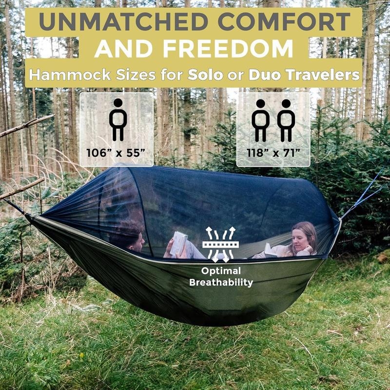 Hamac pentru camping, portabil, material: sfoară din nylon; greutate: 300 g; tip: hamac