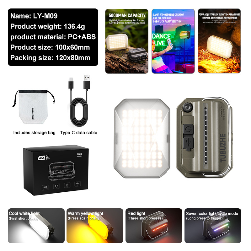 Vanjska prenosna mini kamping svjetiljka s USB napajanjem, hitna svjetiljka za šator, LED rasvjeta za atmosferu i dekoraciju za praznike