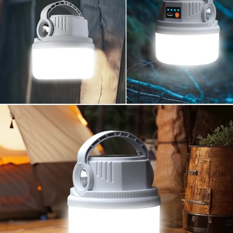 Lumină de camping reîncărcabilă, alimentată solar, lampă incandescentă 3.7V, 5W